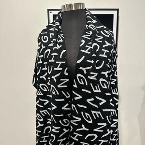 Givenchy Black and Gray Reversible Scarf